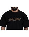 Dolce & Gabbana Elegant Black Cotton Blend Crewneck T-Shirt