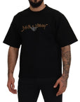 Dolce & Gabbana Elegant Black Cotton Blend Crewneck T-Shirt