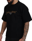 Dolce & Gabbana Elegant Black Cotton Blend Crewneck T-Shirt