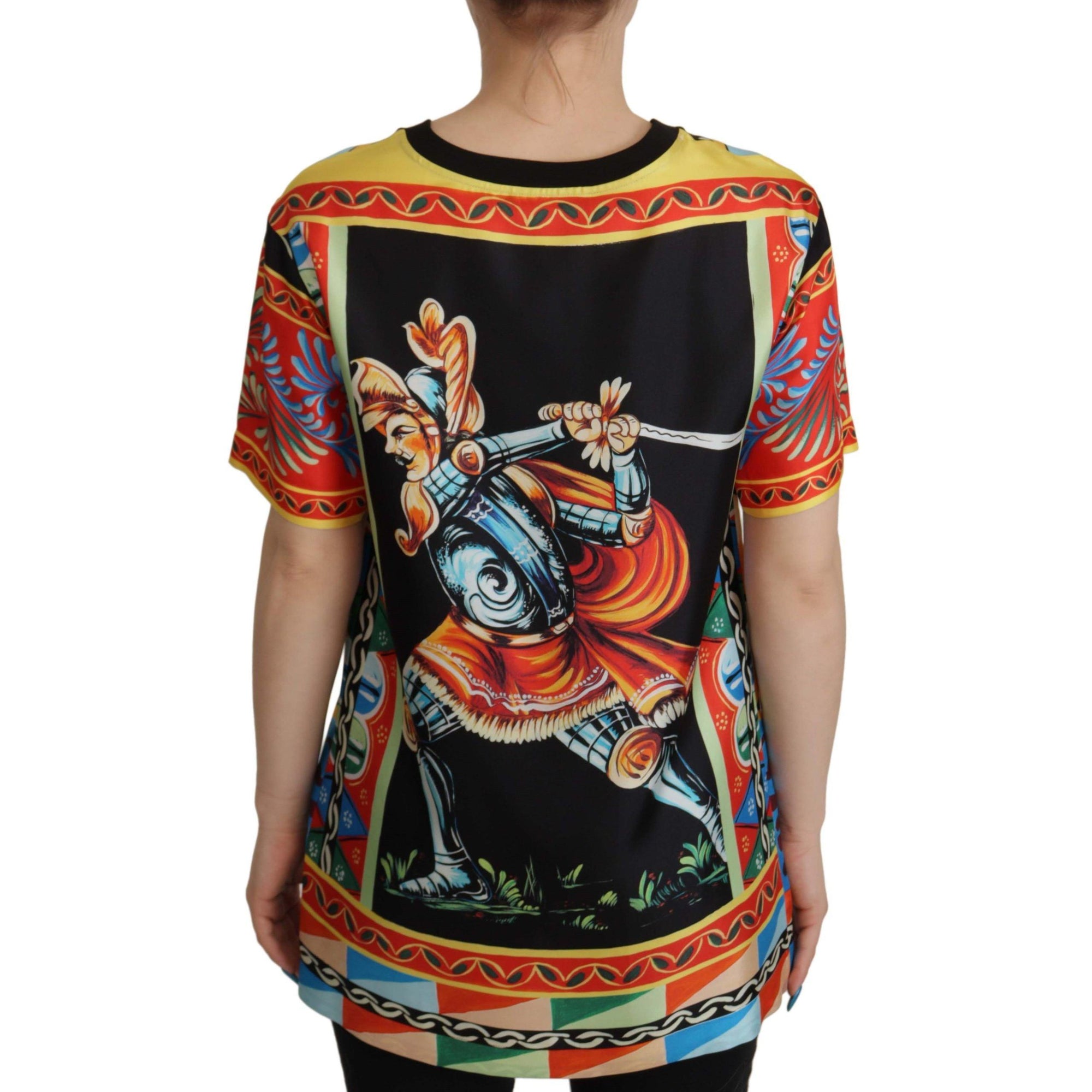 Dolce &amp; Gabbana Glamourous Multicolor Silk Top