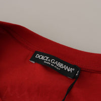 Dolce & Gabbana Elegant Red Crewneck Cotton Tee