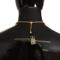 Dolce & Gabbana Glamorous Gold Crystal Charm Necklace