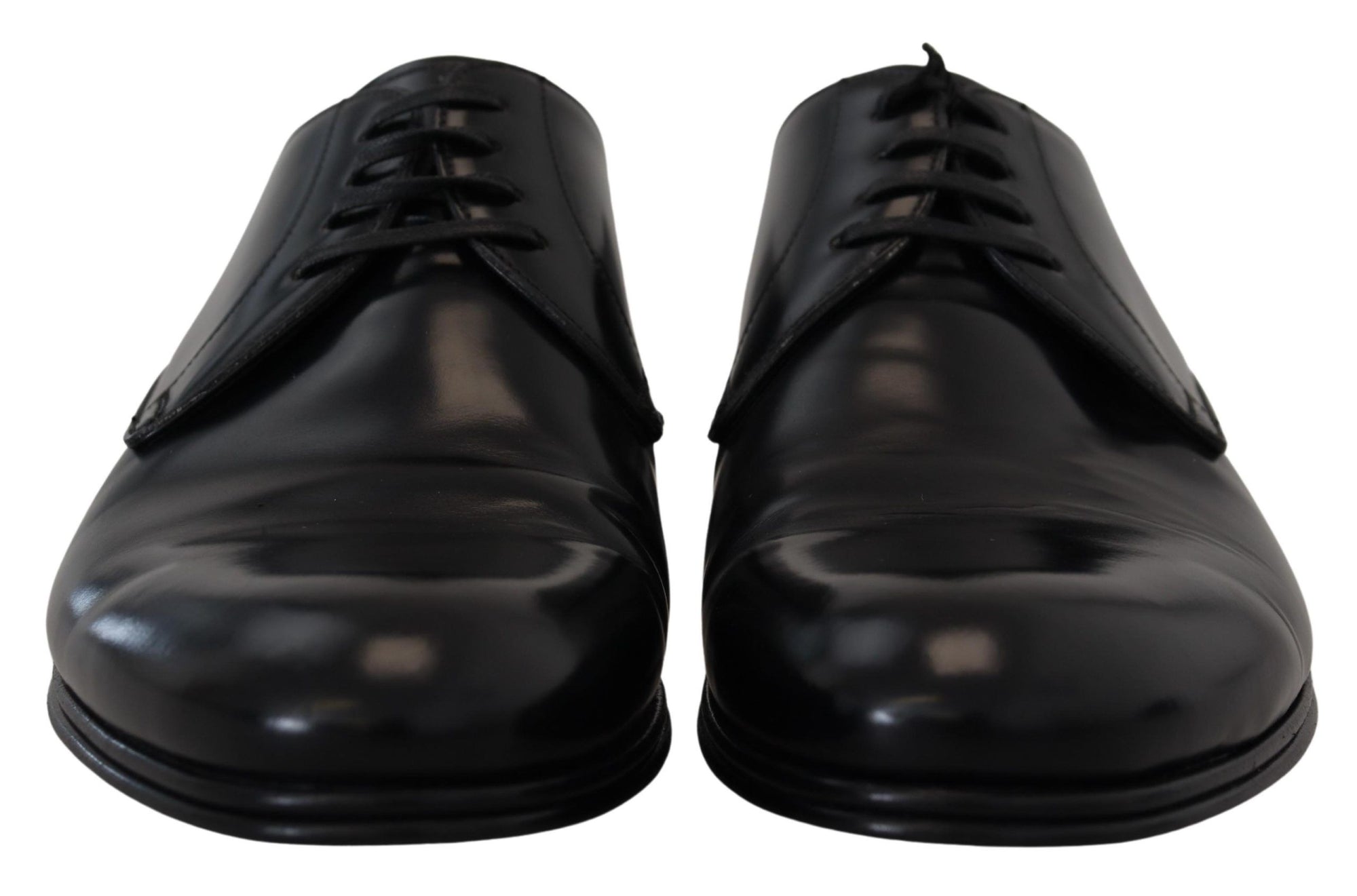 Dolce &amp; Gabbana Elegant Black Leather Derby Shoes