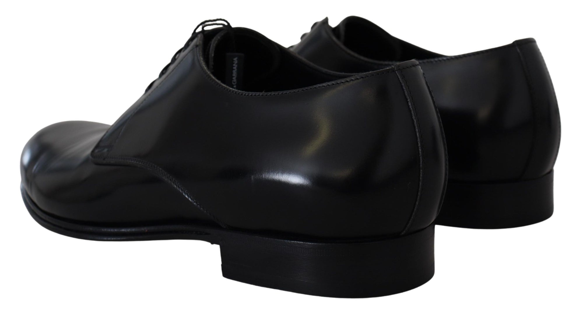 Dolce &amp; Gabbana Elegant Black Leather Derby Shoes
