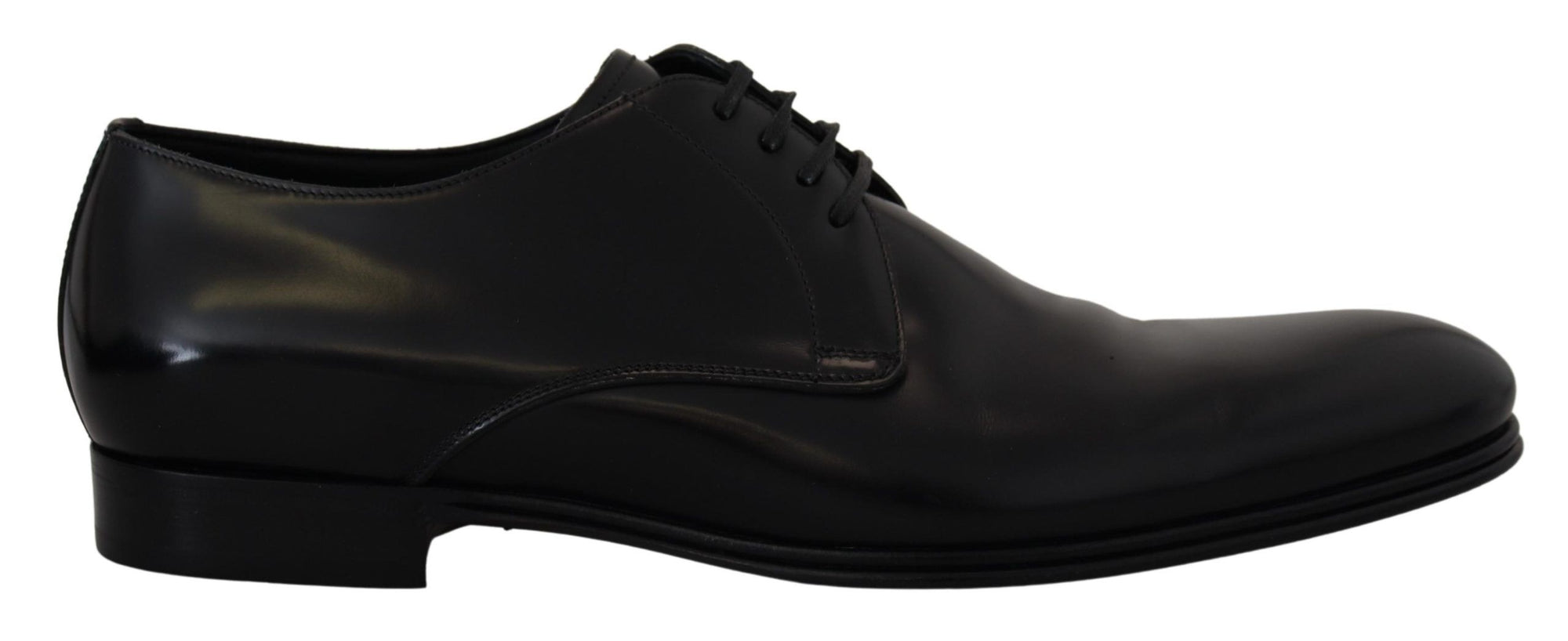 Dolce &amp; Gabbana Elegant Black Leather Derby Shoes