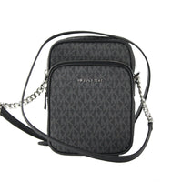 Michael Kors Medium Signature Leather North South Chain Crossbody Handbag Black