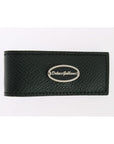 Dolce & Gabbana Elegant Green Leather Money Clip