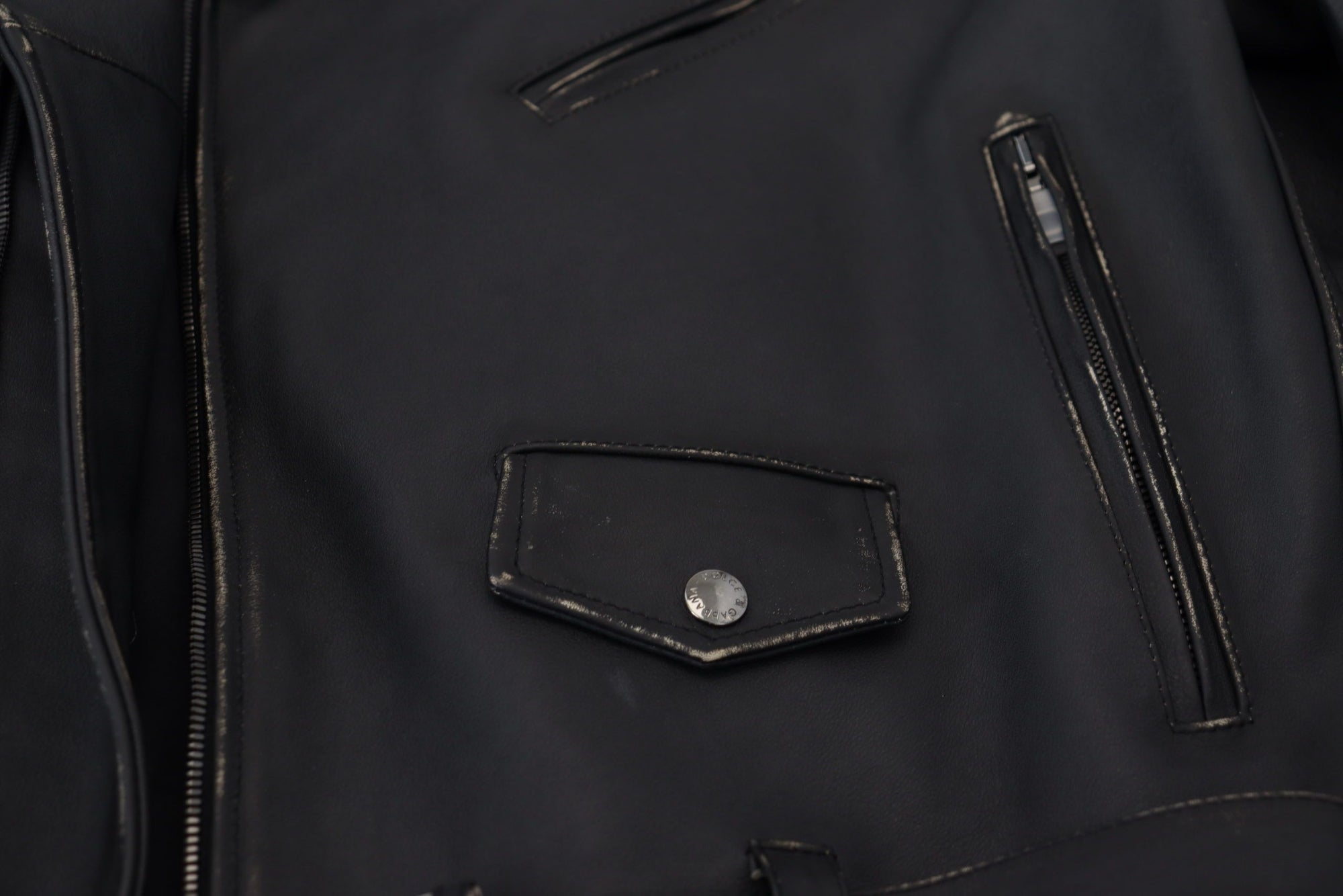 Dolce &amp; Gabbana Elegant Black Leather Biker Jacket
