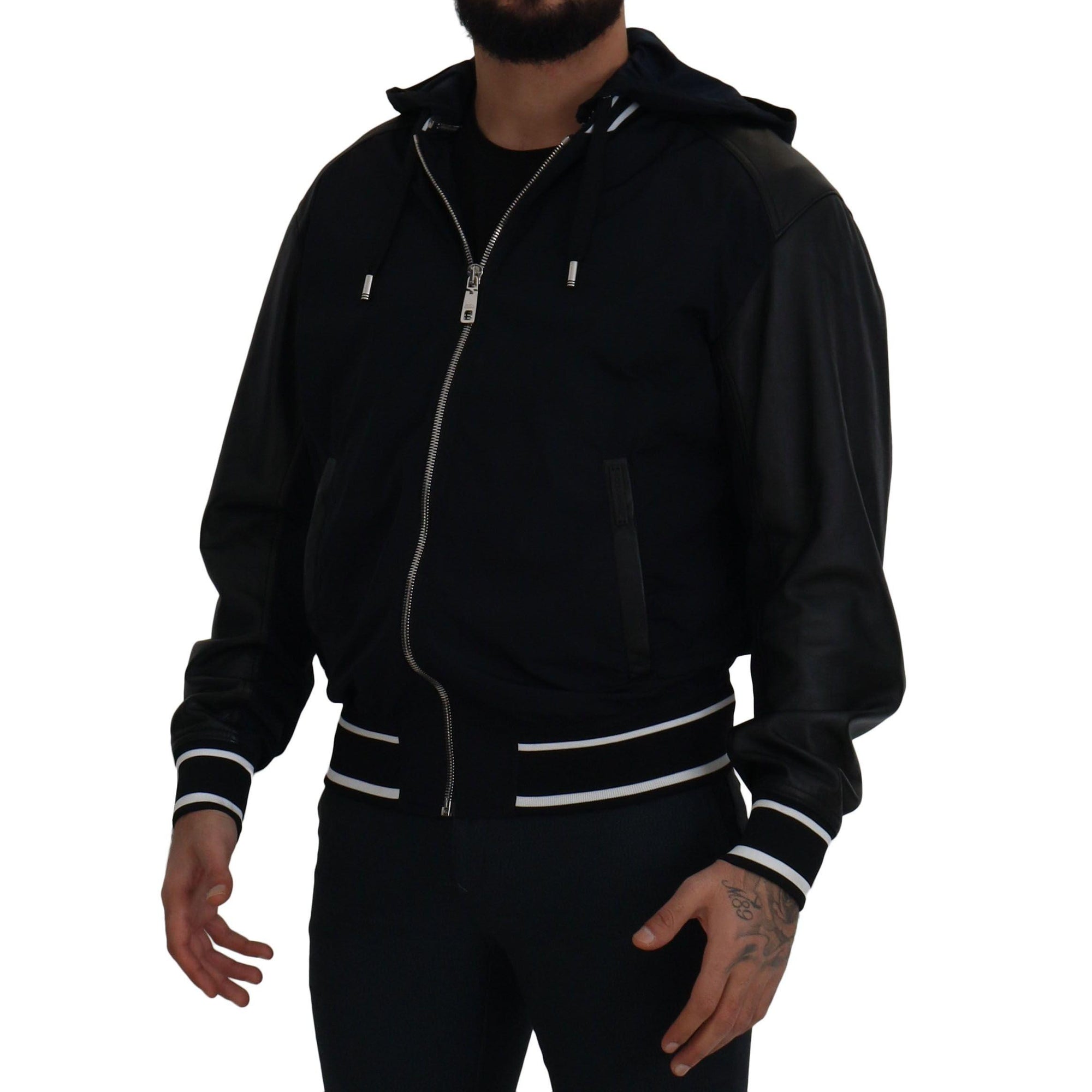 Dolce &amp; Gabbana Elegant Black Bomber Blouson Jacket