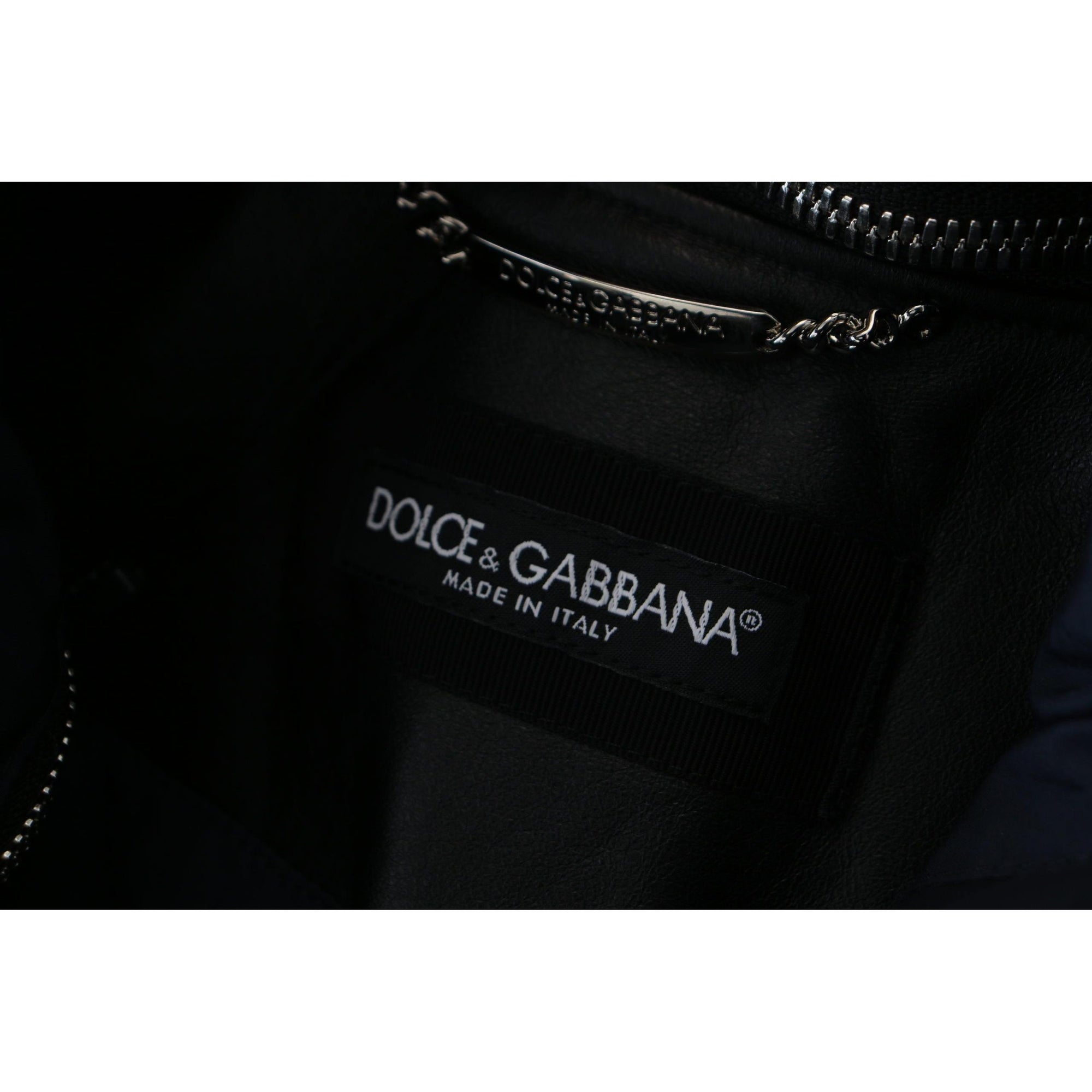 Dolce &amp; Gabbana Elegant Black Bomber Blouson Jacket