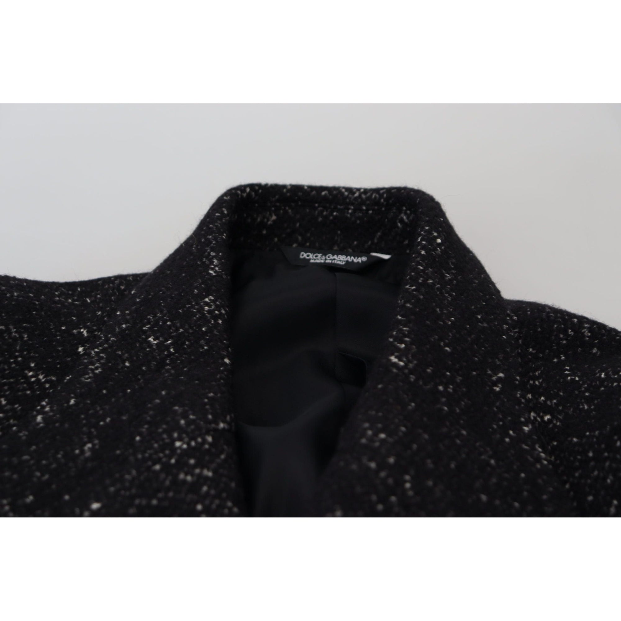 Dolce &amp; Gabbana Sleek Patterned Wool Double Breasted Jacket