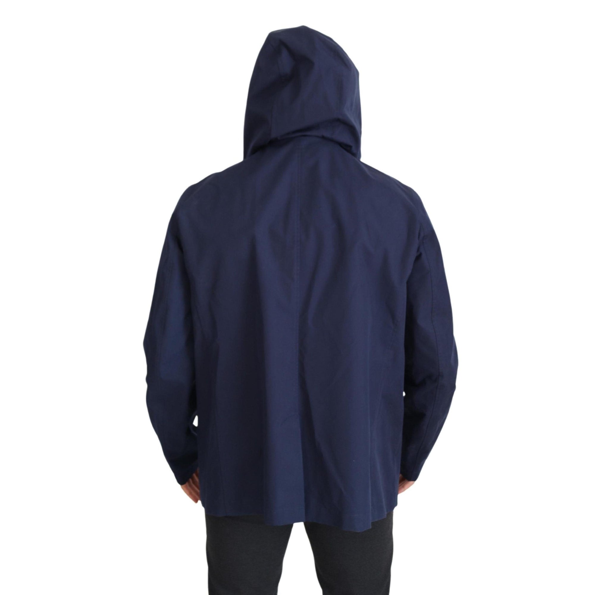 Dolce &amp; Gabbana Elegant Double-Breasted Blue Parka Jacket