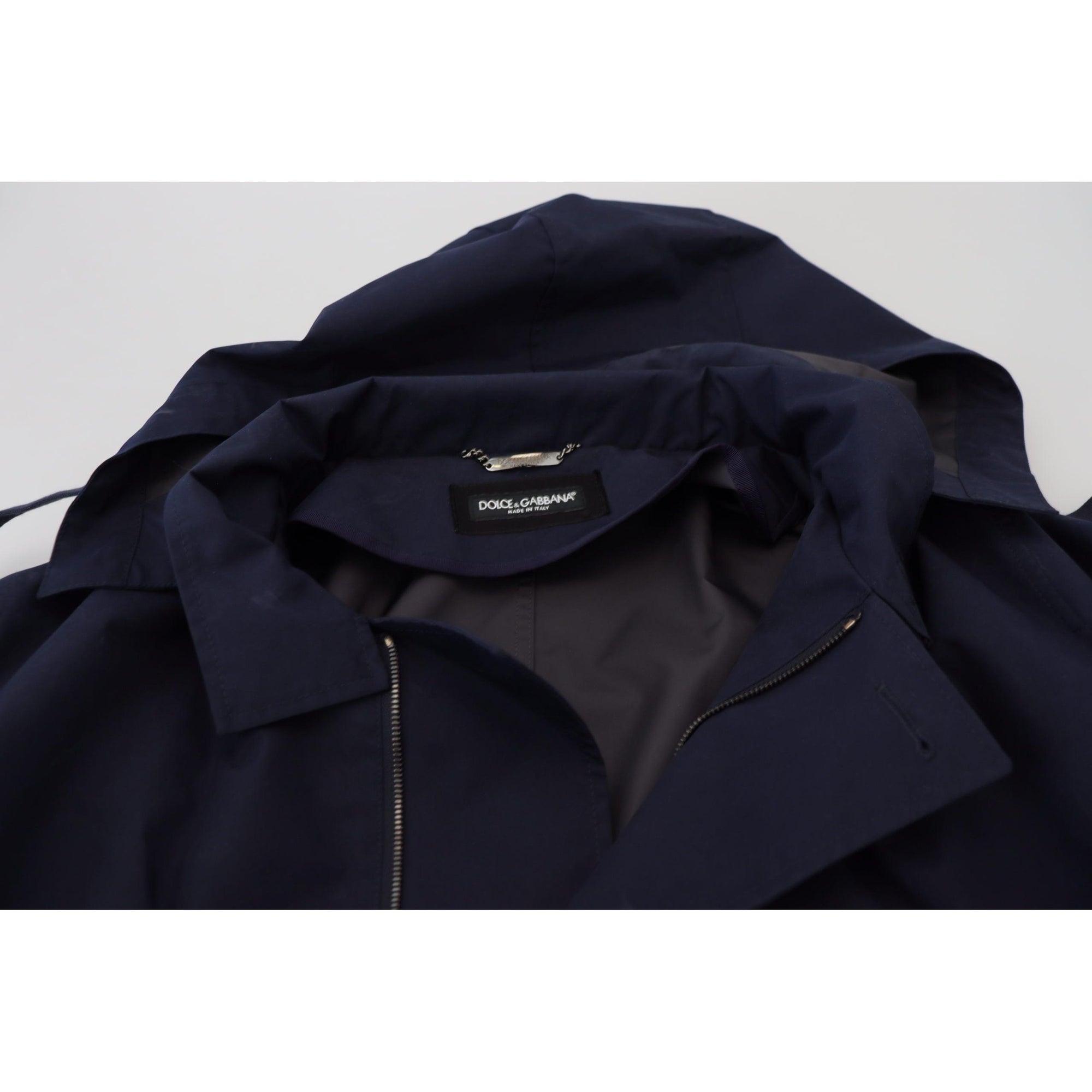 Dolce &amp; Gabbana Elegant Double-Breasted Blue Parka Jacket