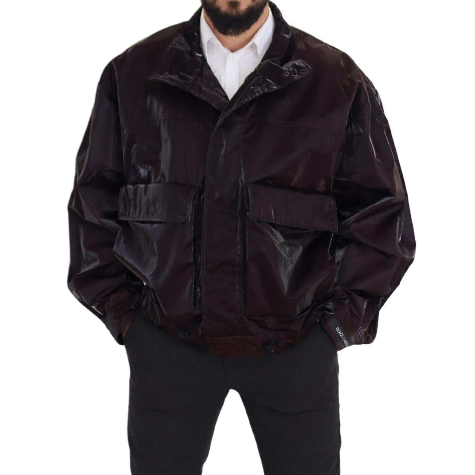 Dolce &amp; Gabbana Elegant Bordeaux Collared Jacket