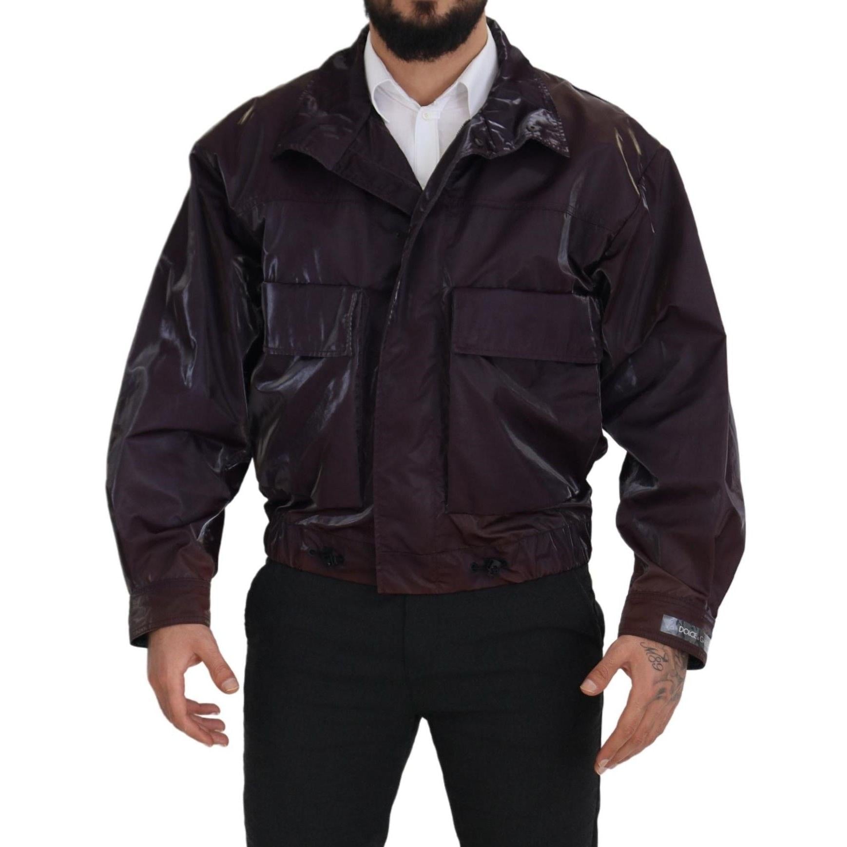 Dolce &amp; Gabbana Elegant Purple Biker Jacket