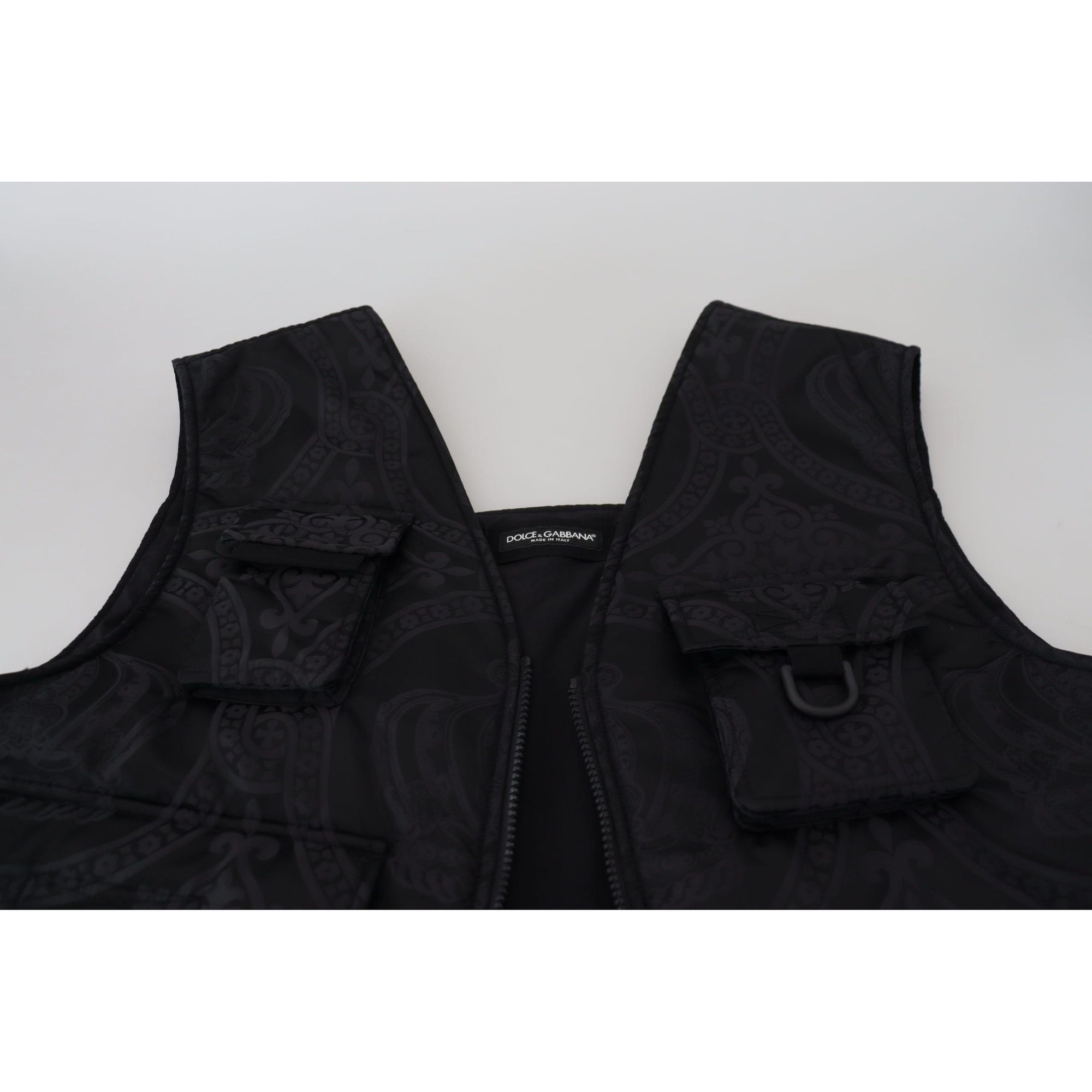 Dolce &amp; Gabbana Elegant Sleeveless Vest Jacket in Black