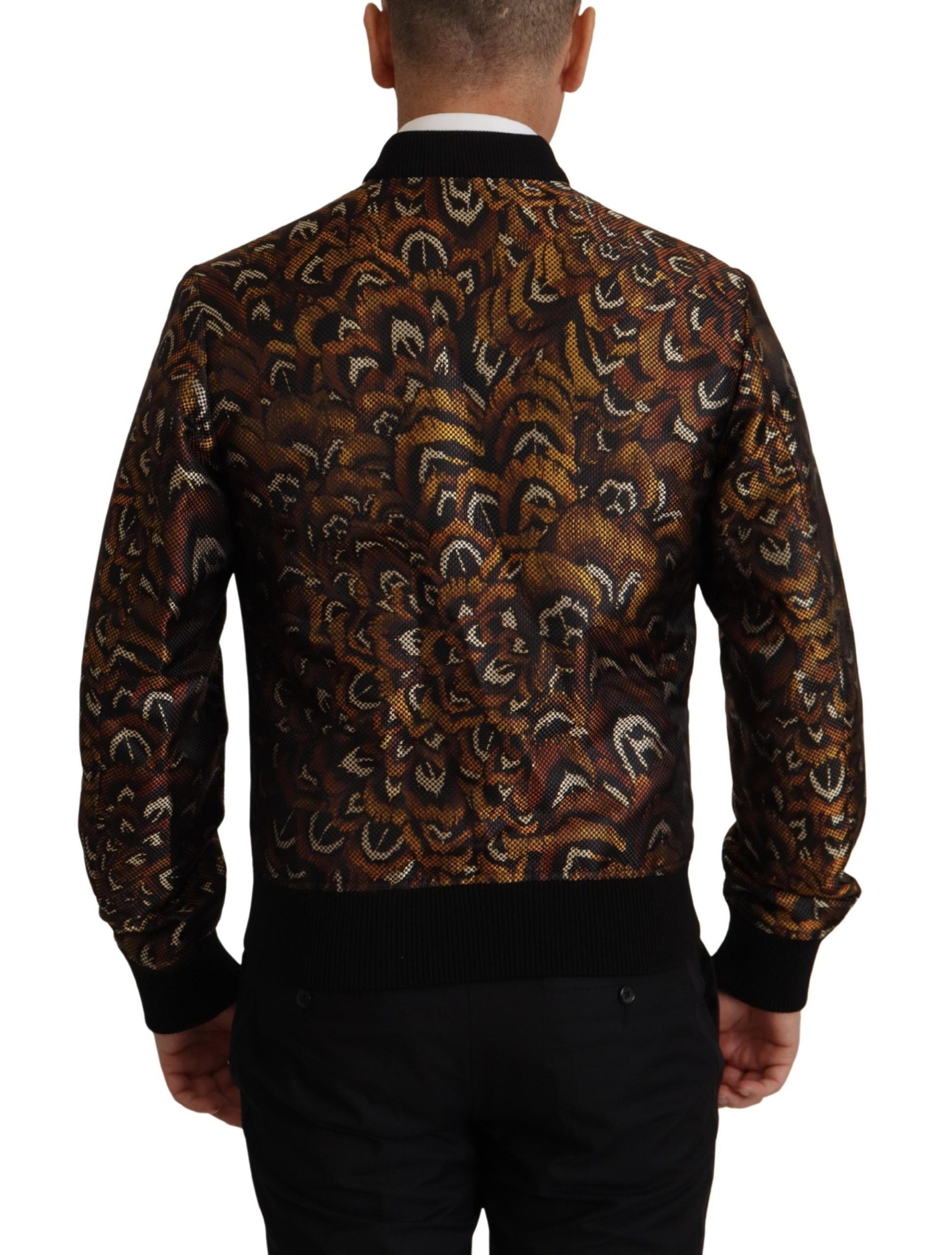 Dolce &amp; Gabbana Elegant Brown Blouson Jacket