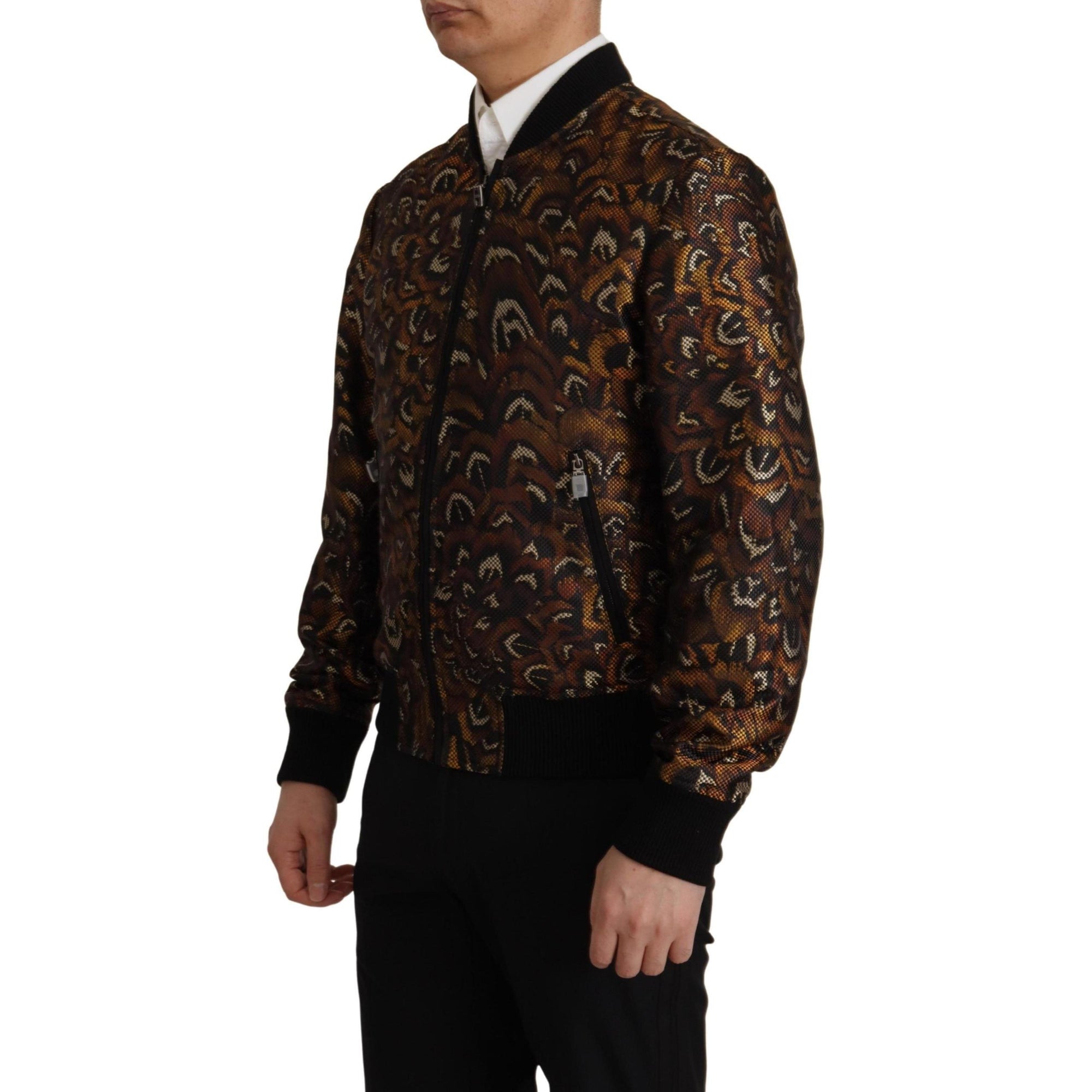 Dolce &amp; Gabbana Elegant Brown Blouson Jacket