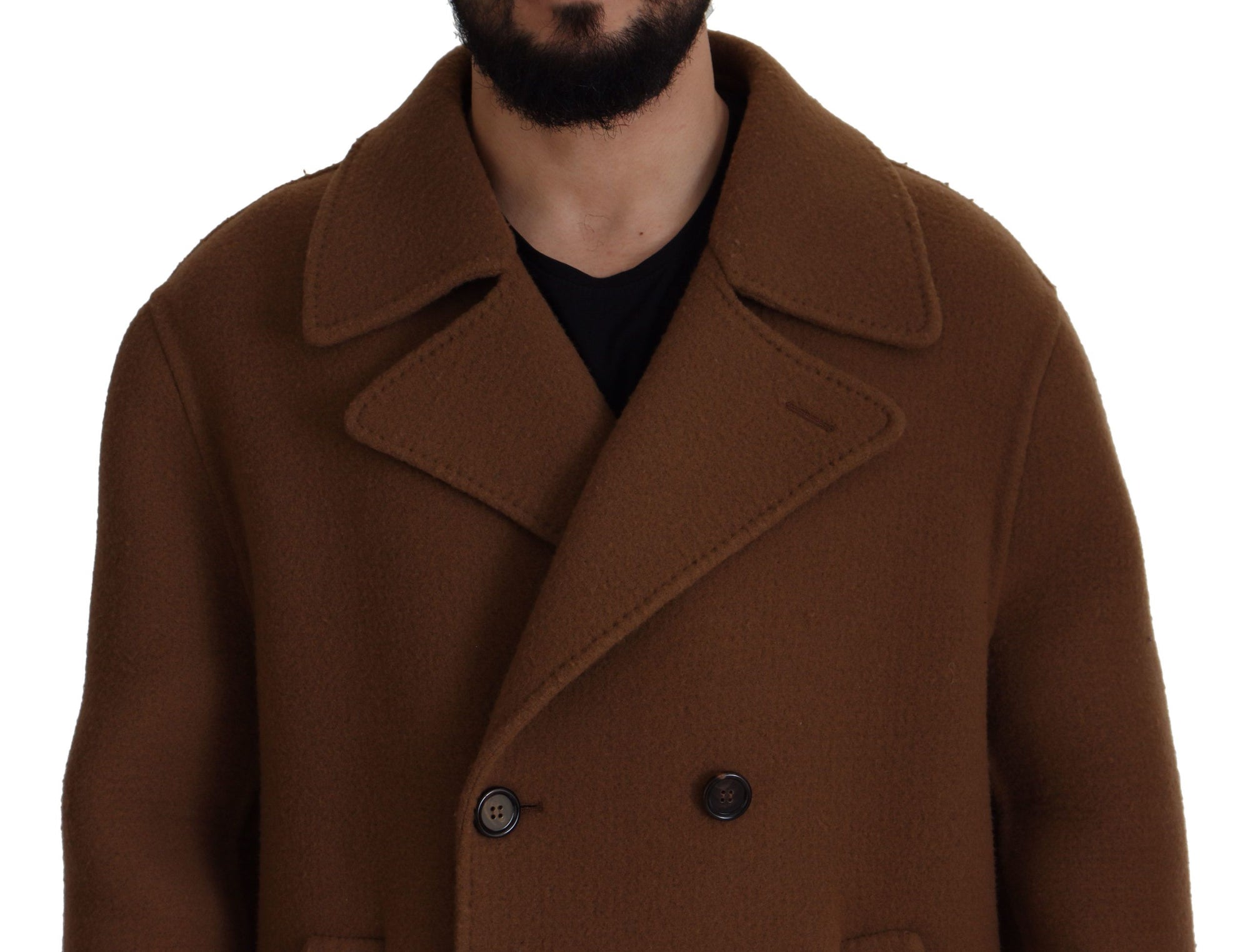 Dolce &amp; Gabbana Elegant Double Breasted Brown Jacket