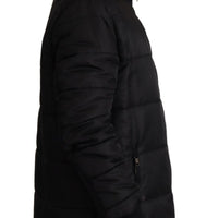 Dolce & Gabbana Elegant Black Hooded Parka Winter Jacket