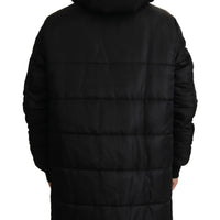 Dolce & Gabbana Elegant Black Hooded Parka Winter Jacket