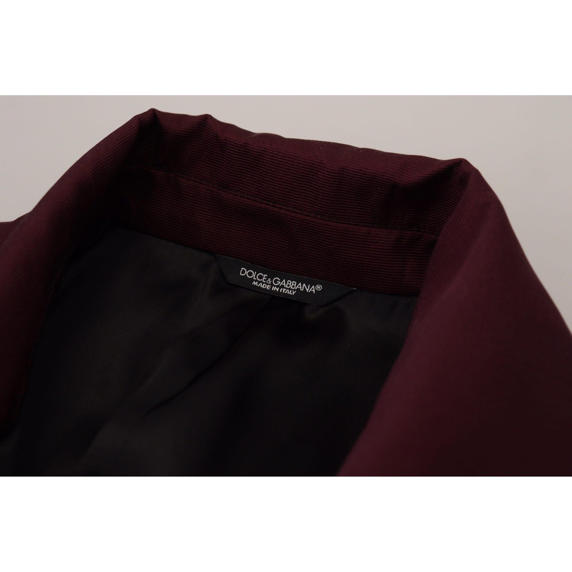 Dolce &amp; Gabbana Elegant Bordeaux Double-Breasted Jacket