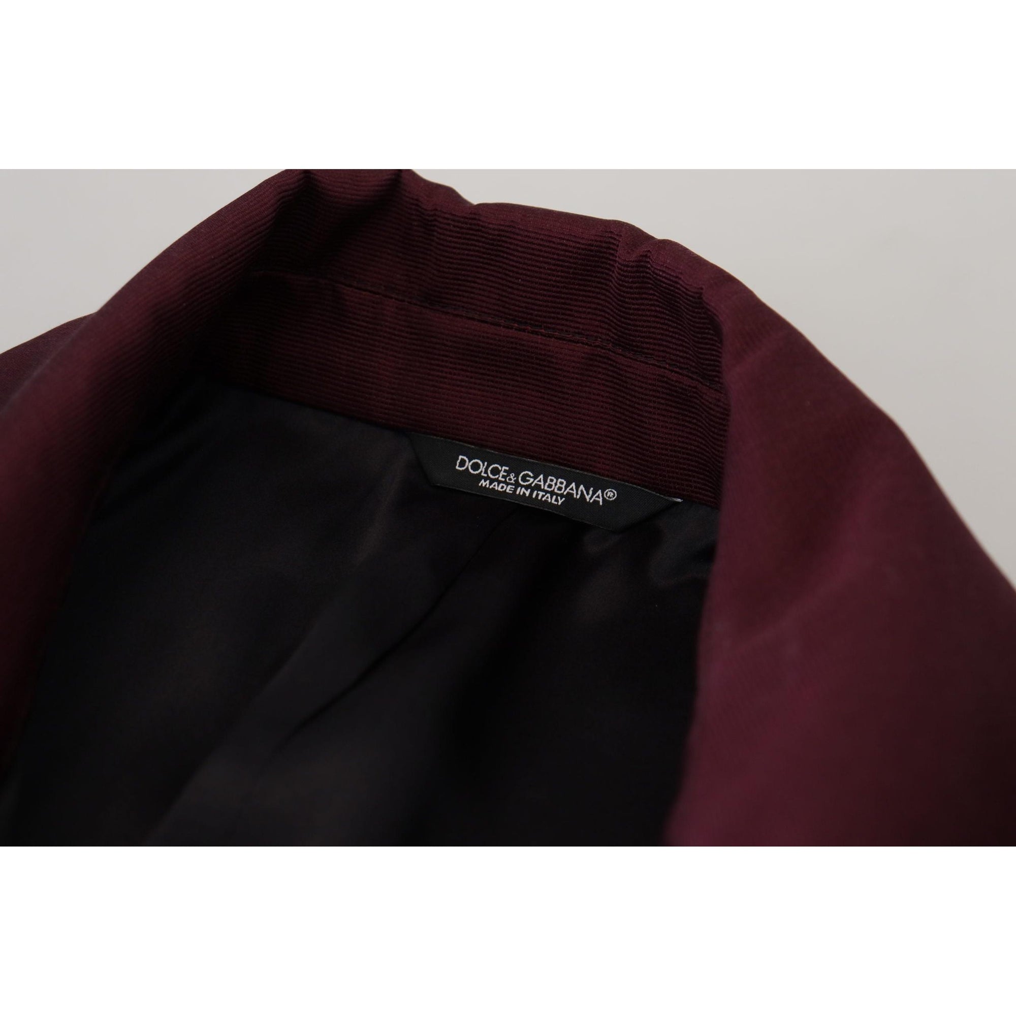 Dolce &amp; Gabbana Elegant Bordeaux Double-Breasted Jacket