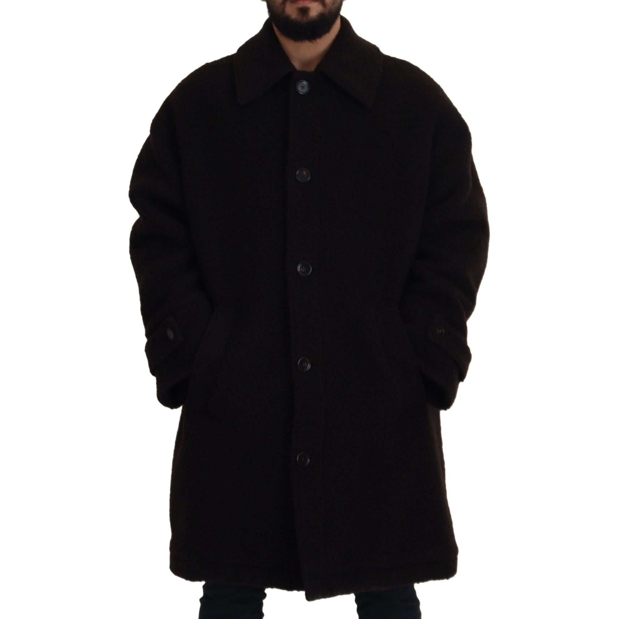 Dolce &amp; Gabbana Elegant Black Alpaca Wool Blend Jacket