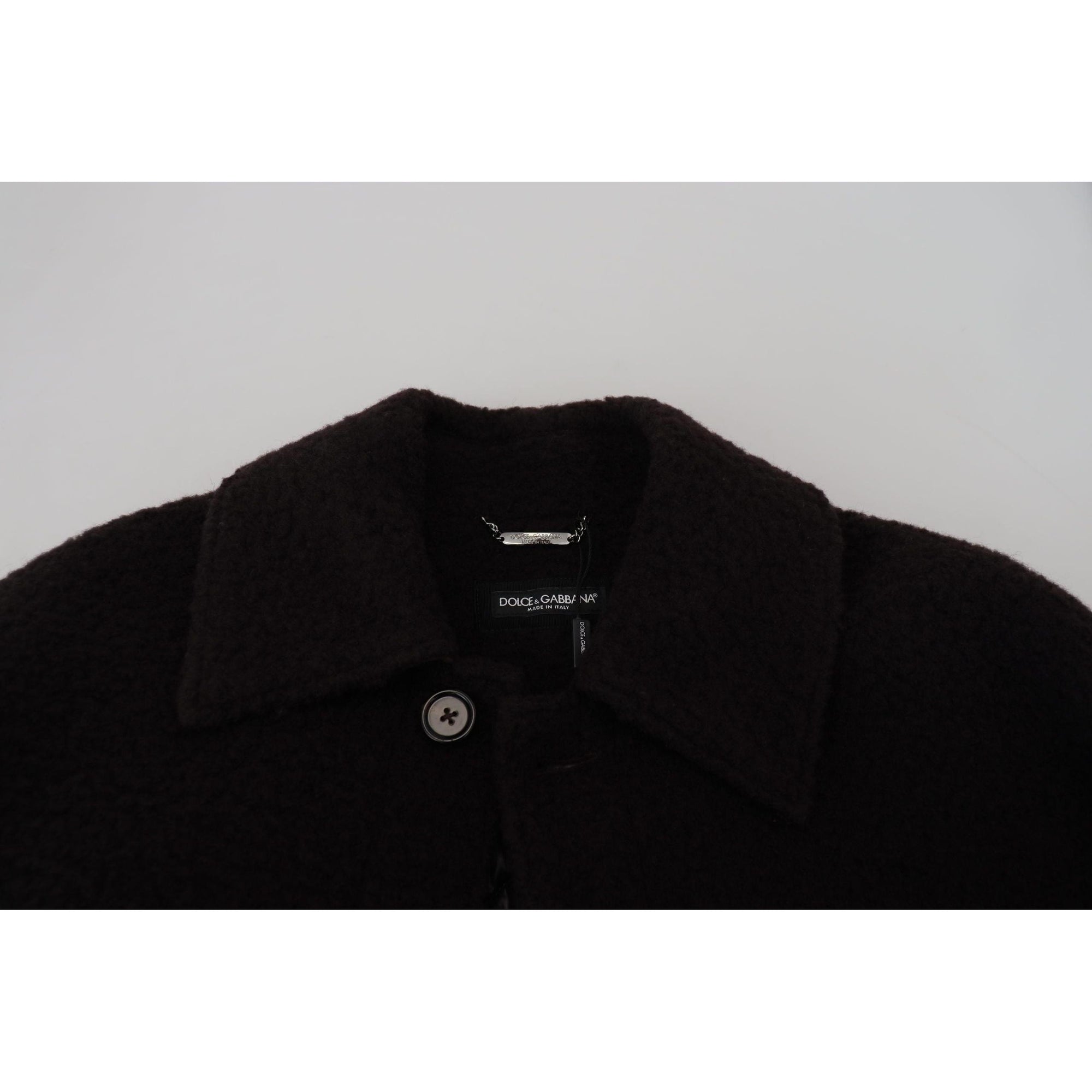 Dolce &amp; Gabbana Elegant Black Alpaca Wool Blend Jacket