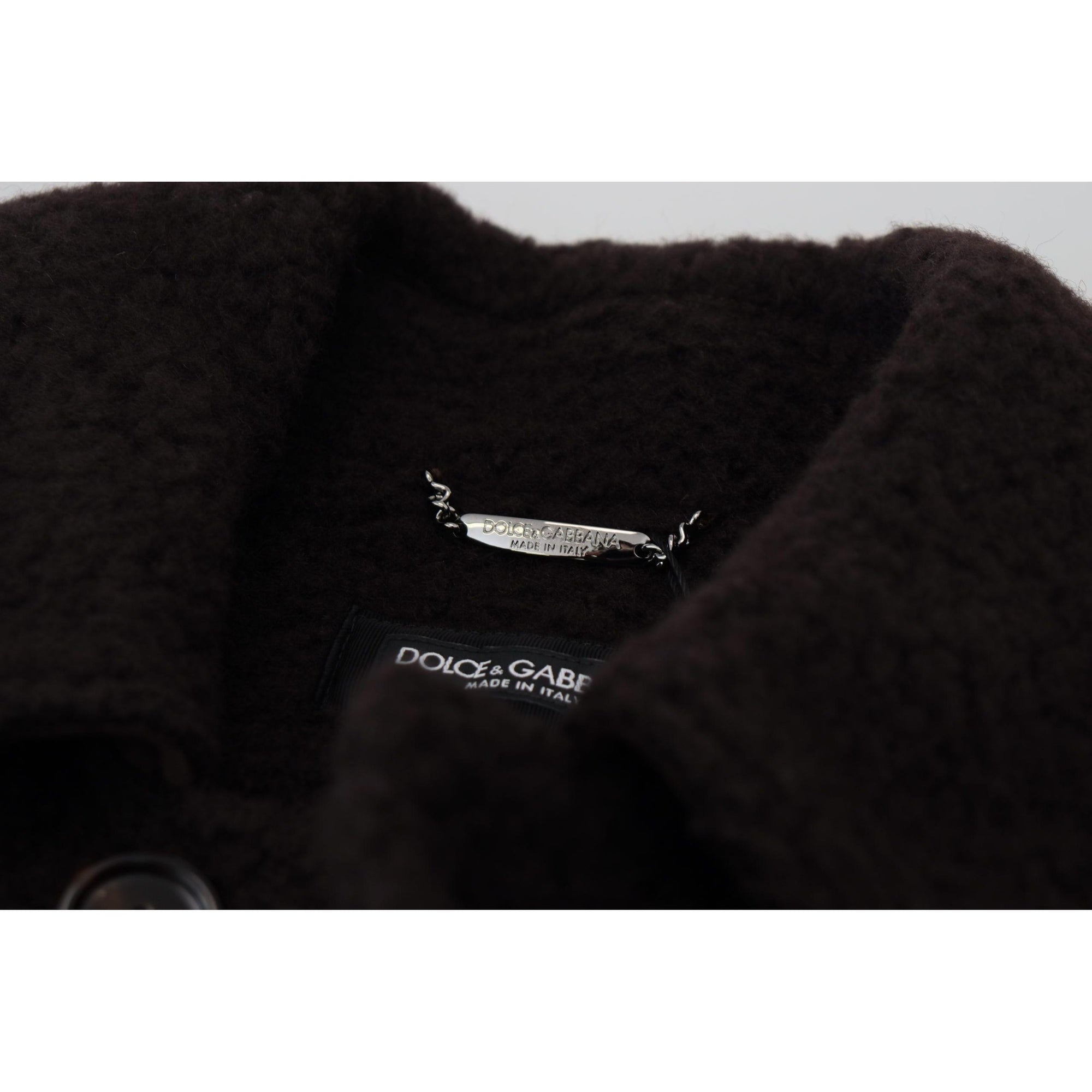 Dolce &amp; Gabbana Elegant Black Alpaca Wool Blend Jacket