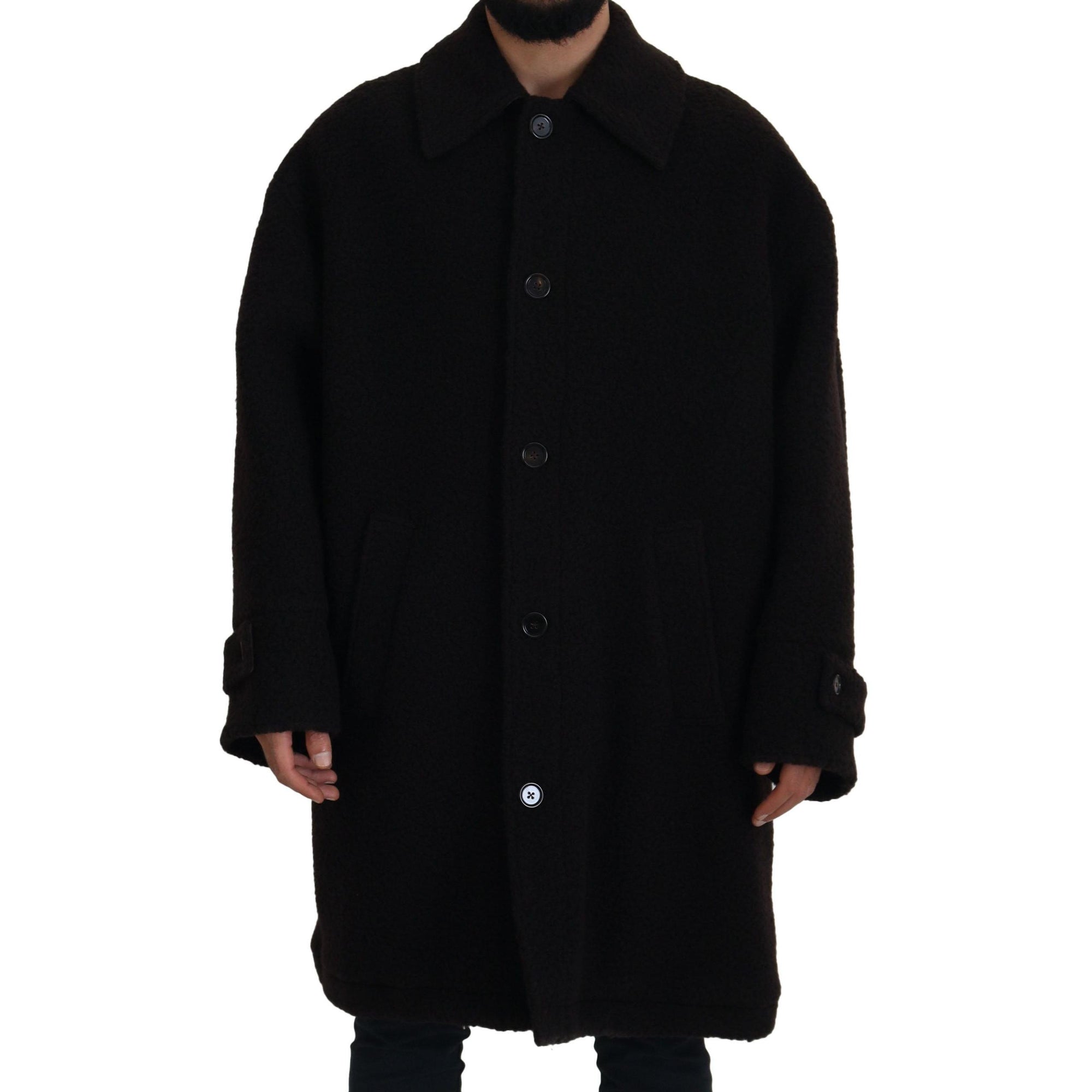 Dolce &amp; Gabbana Elegant Black Alpaca Wool Blend Jacket