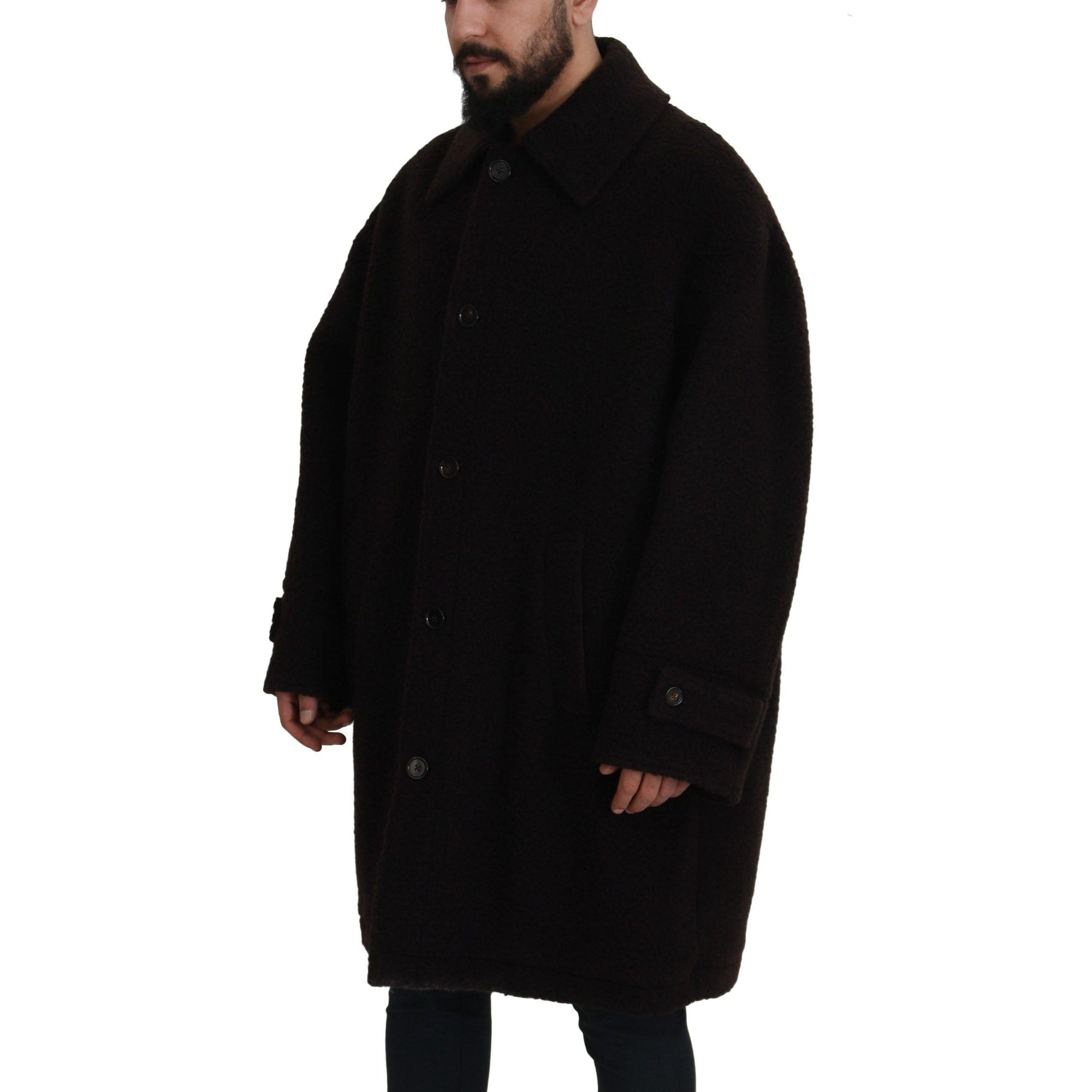 Dolce &amp; Gabbana Elegant Black Alpaca Wool Blend Jacket