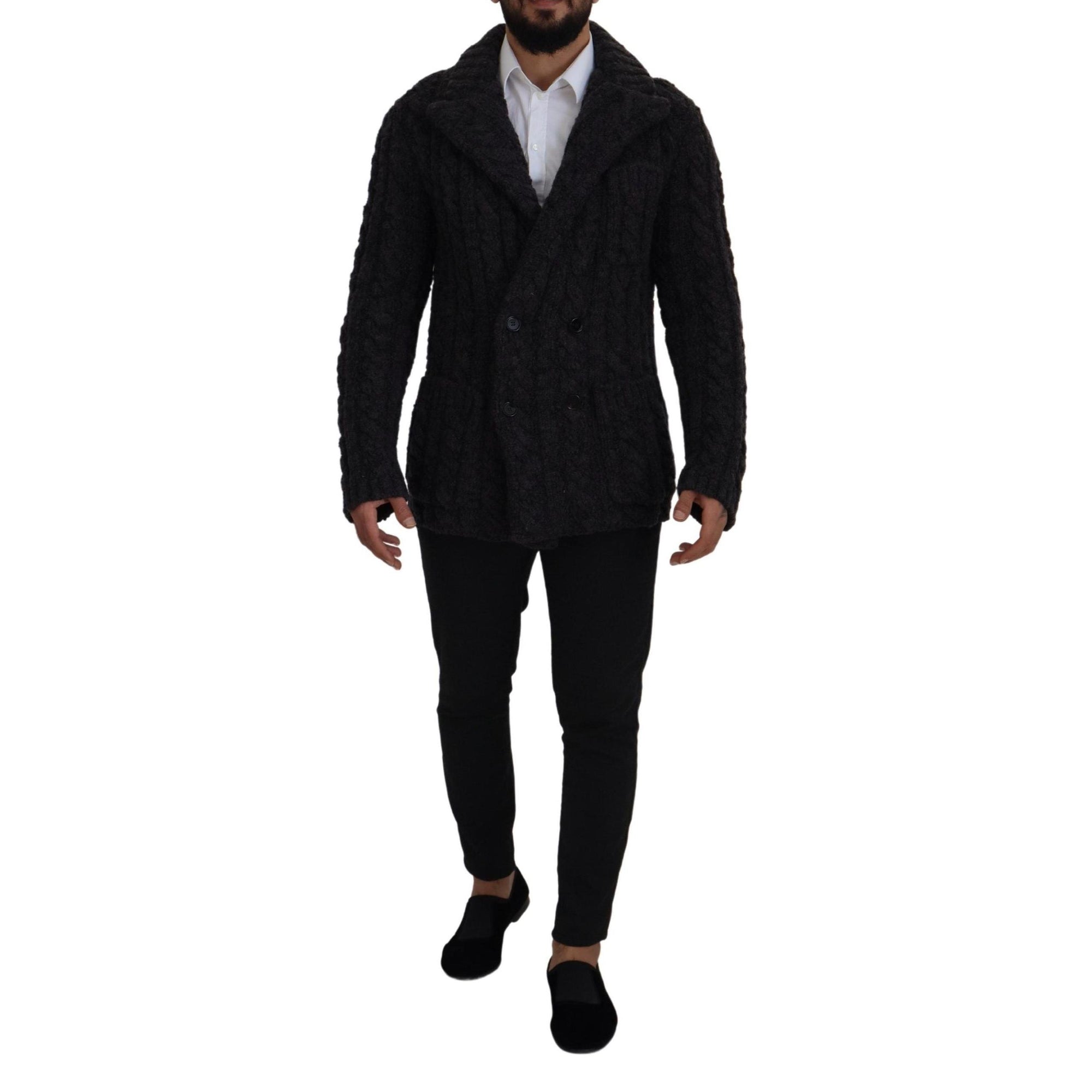 Dolce &amp; Gabbana Elegant Double-Breasted Wool-Cashmere Coat
