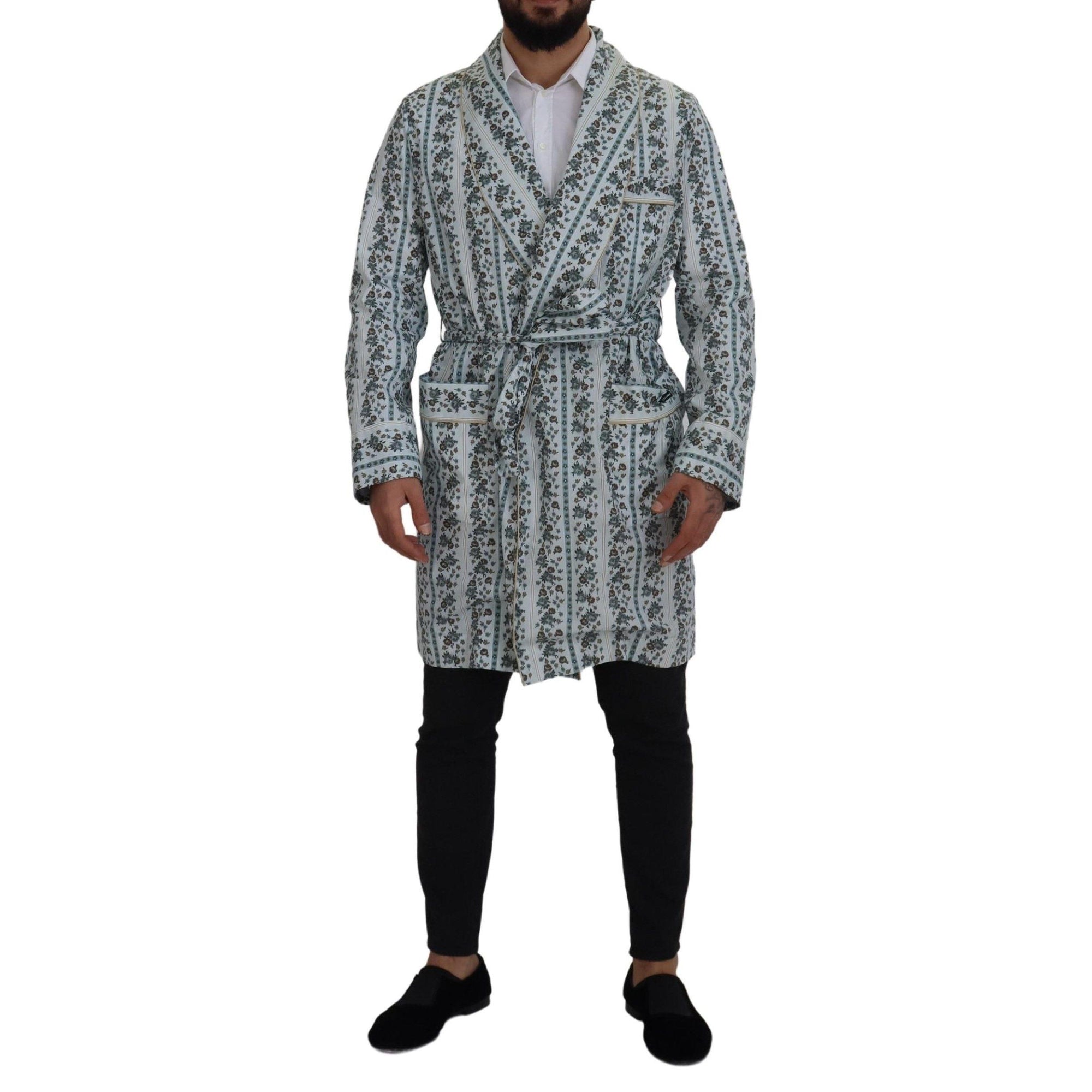 Dolce &amp; Gabbana Elegant Floral Cotton Jacket Robe