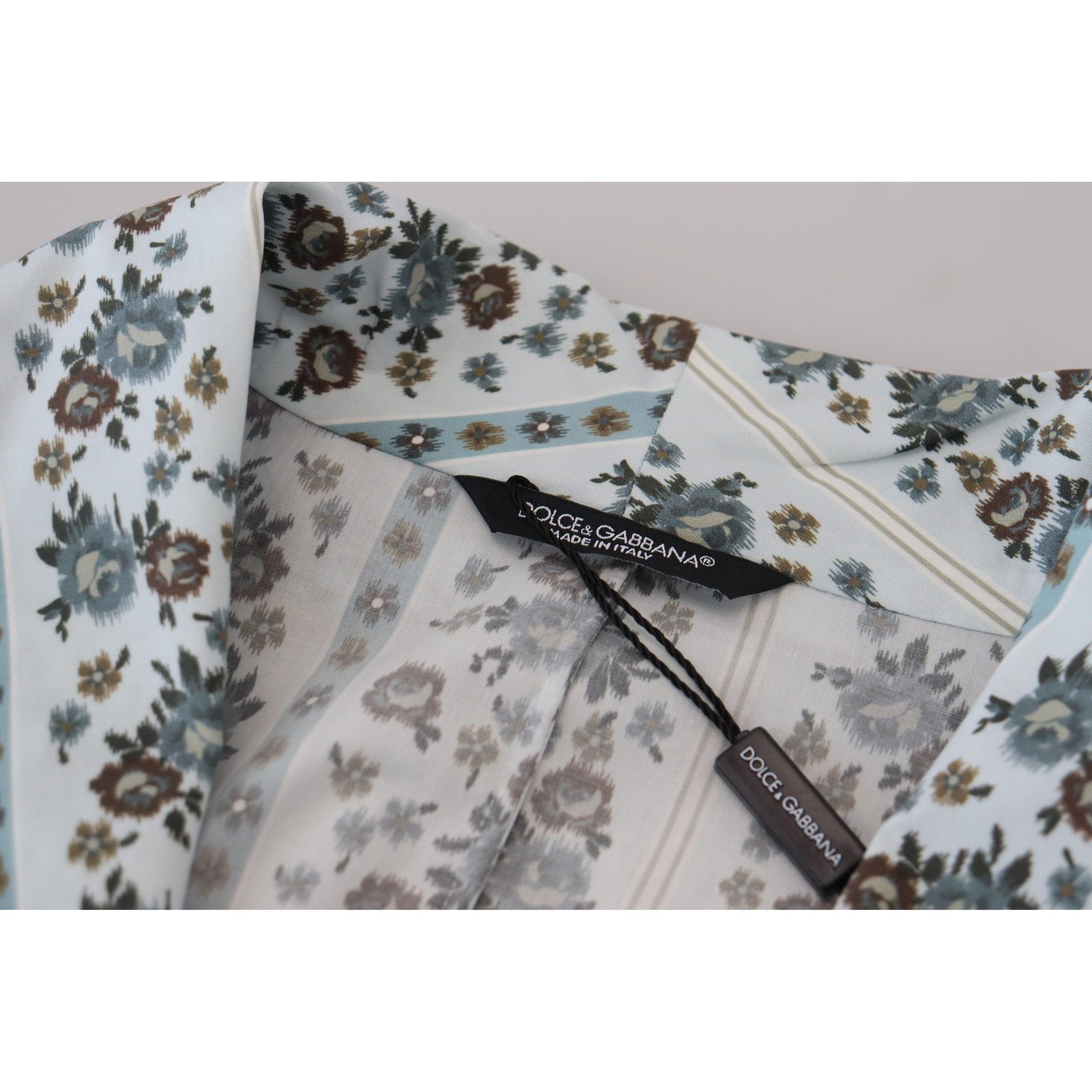 Dolce &amp; Gabbana Elegant Floral Cotton Jacket Robe