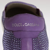 Dolce & Gabbana Elegant Purple Strass Fashion Sneakers