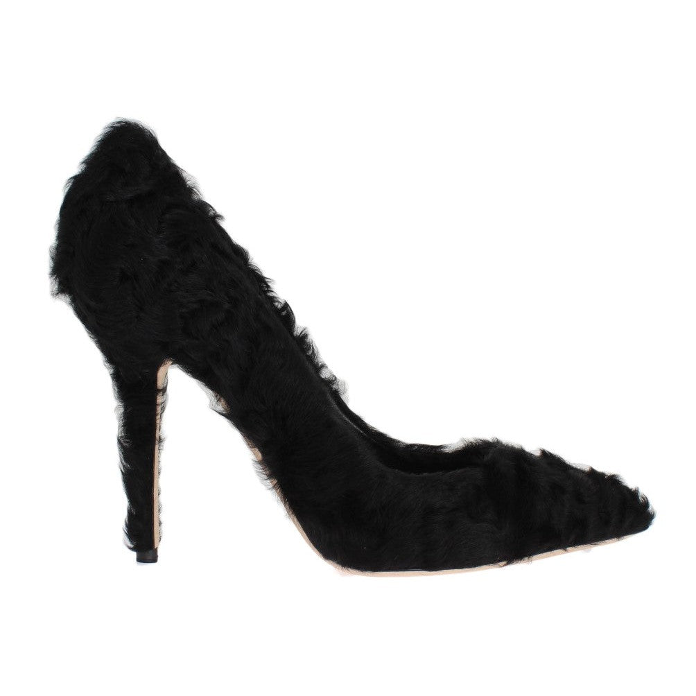 Dolce &amp; Gabbana Elegant Pumps in Luxe Xiangao Fur Leather