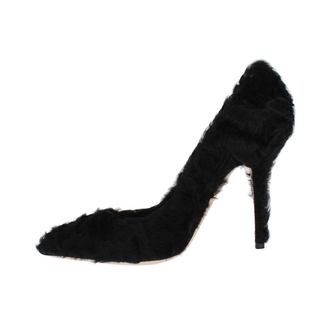 Dolce &amp; Gabbana Elegant Pumps in Luxe Xiangao Fur Leather