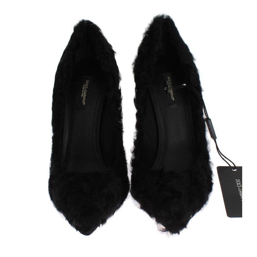 Dolce &amp; Gabbana Elegant Pumps in Luxe Xiangao Fur Leather