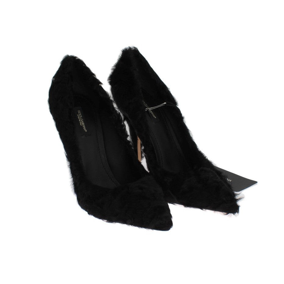 Dolce &amp; Gabbana Elegant Pumps in Luxe Xiangao Fur Leather