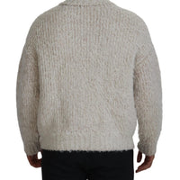 Dolce & Gabbana Elegant Cream Turtleneck Wool Blend Sweater