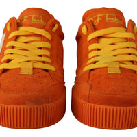 Dolce & Gabbana Orange Suede Italian Sneakers