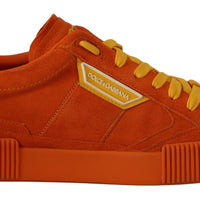 Dolce & Gabbana Orange Suede Italian Sneakers