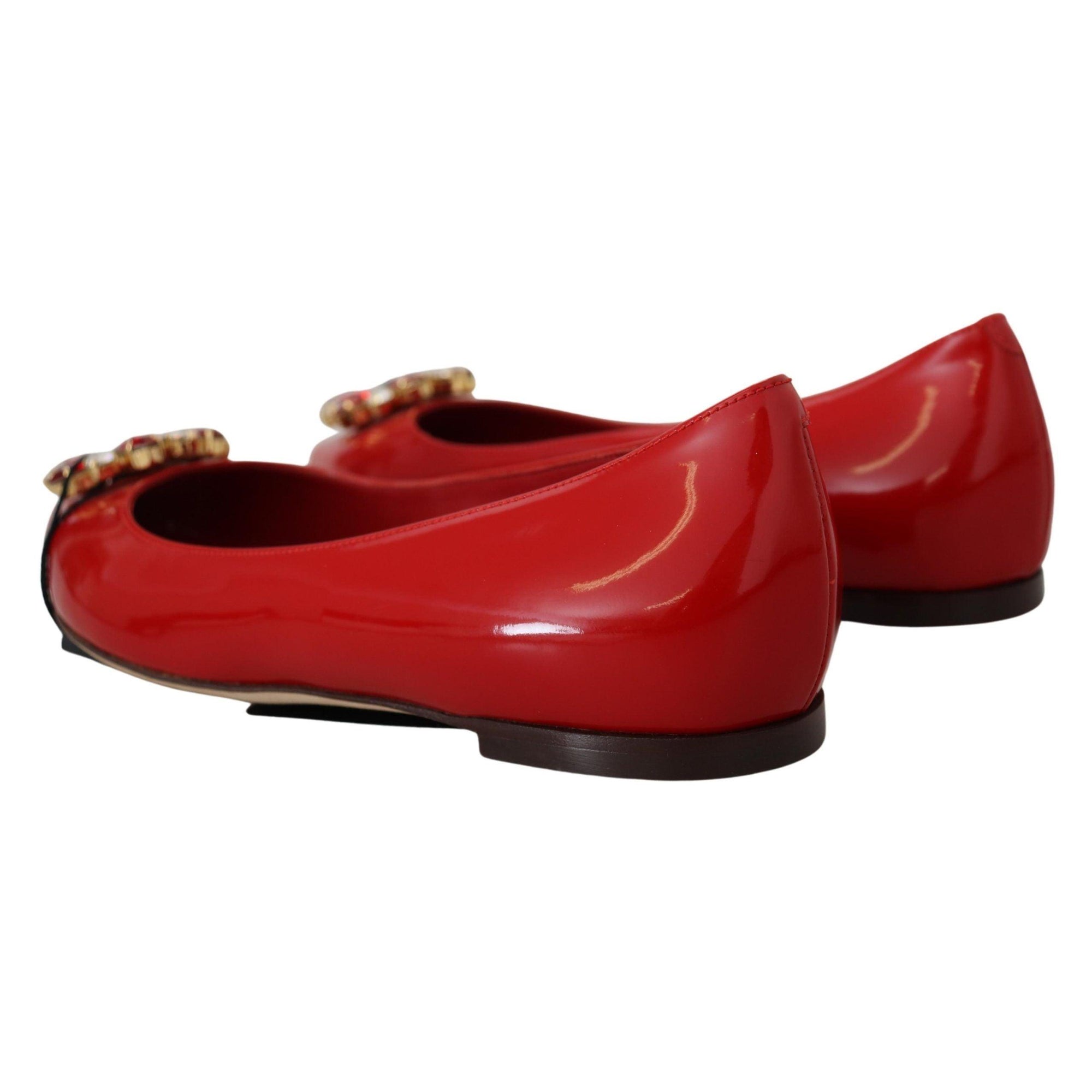 Dolce &amp; Gabbana Red Suede Crystal Loafers - Exquisite Elegance