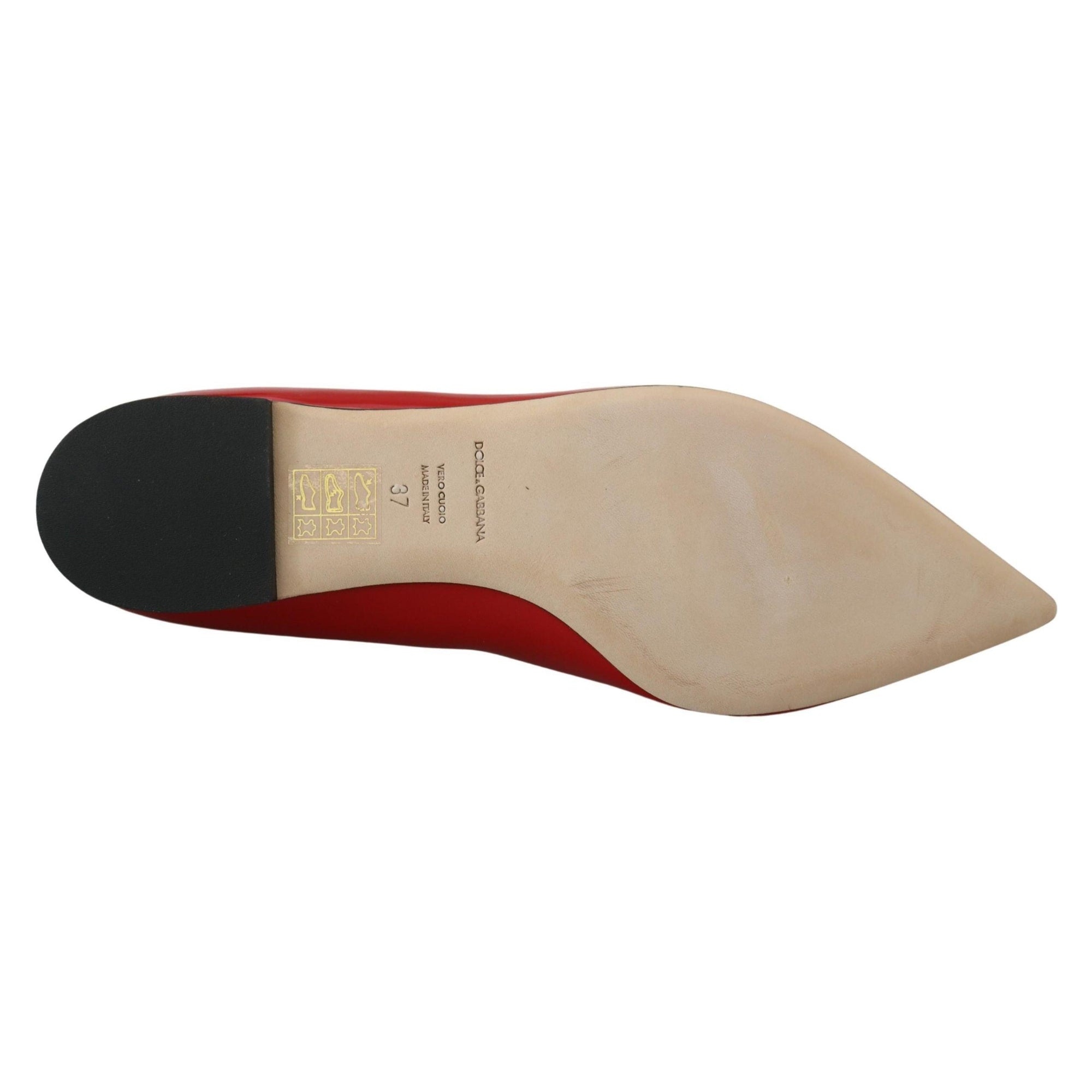 Dolce &amp; Gabbana Red Suede Crystal Loafers - Exquisite Elegance