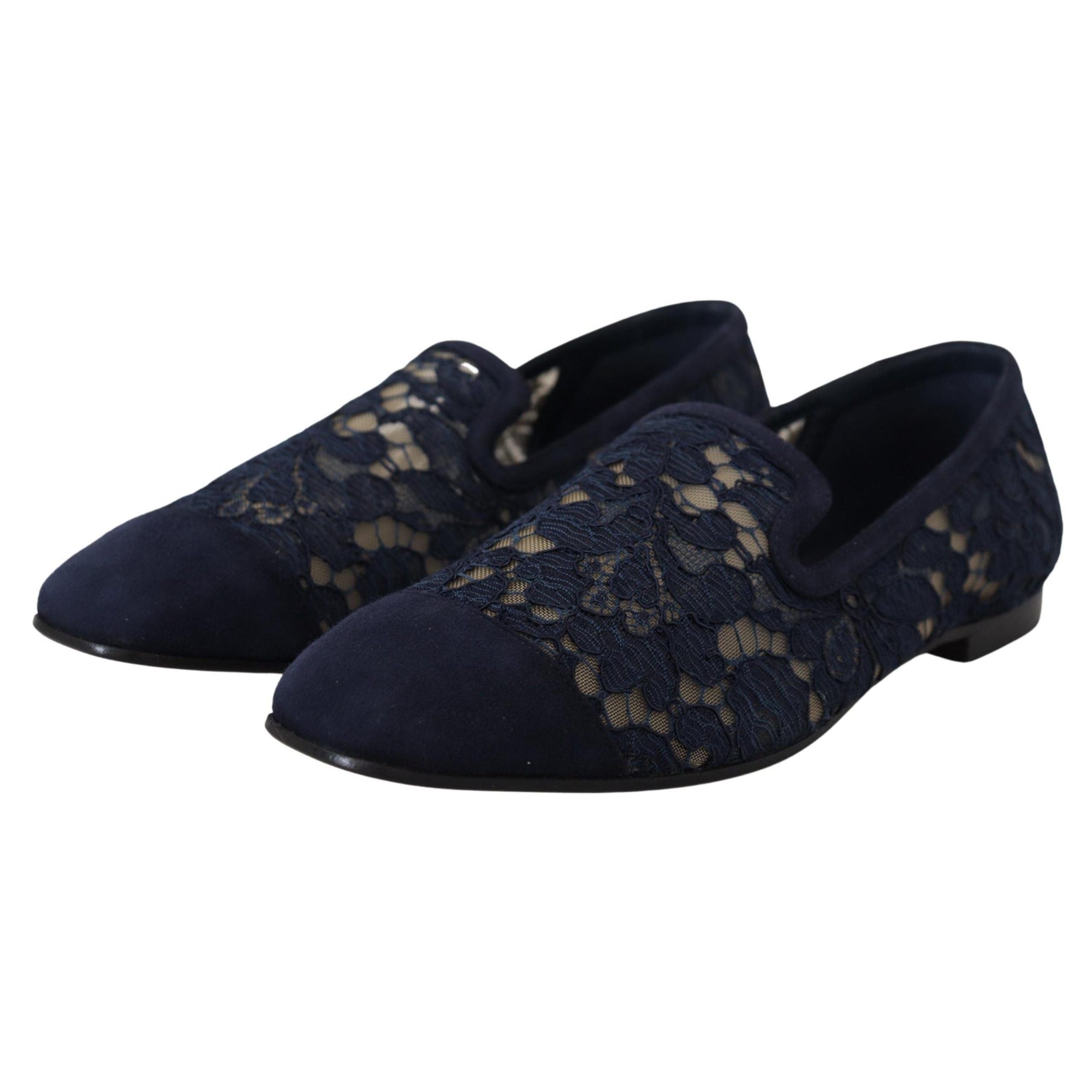 Dolce &amp; Gabbana Elegant Blue Loafers Flats - Summer Chic