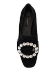 Dolce & Gabbana Chic Velvet Crystal-Embellished Loafers