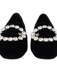 Dolce & Gabbana Chic Velvet Crystal-Embellished Loafers