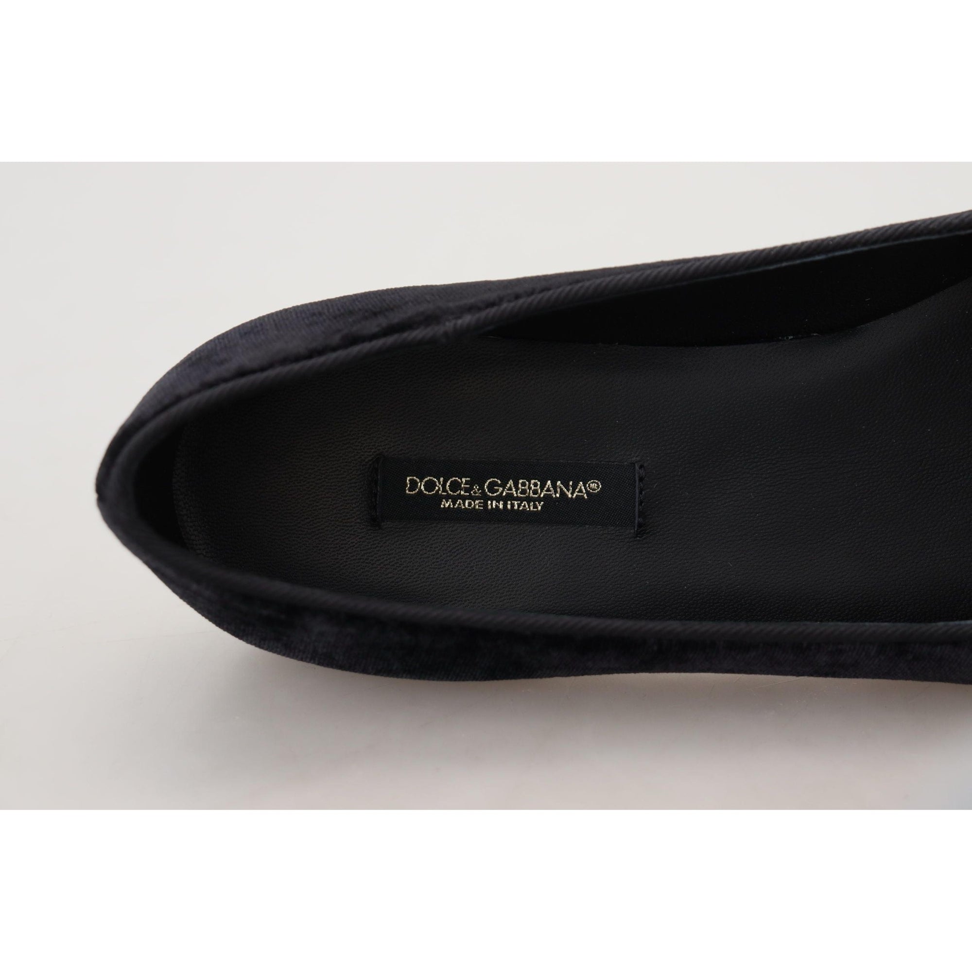 Dolce &amp; Gabbana Elegant Black Silk-Blend Loafers