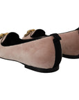 Dolce & Gabbana Elegant Pink Velvet Devotion Loafers